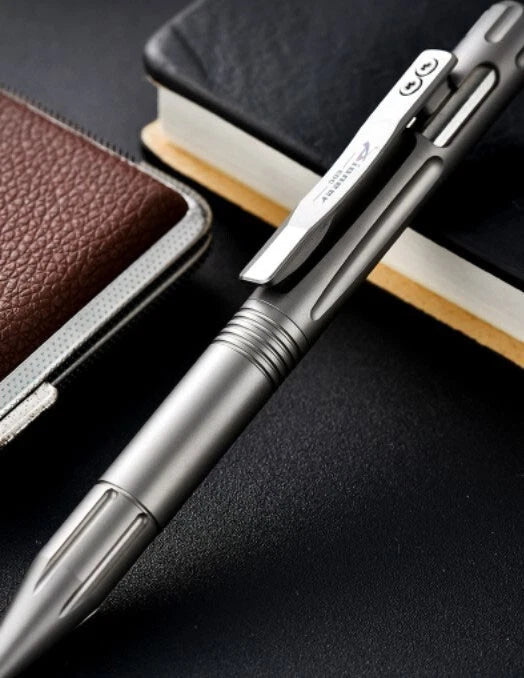 Titanium Alloy Pocket Ballpoint Pen Office Signature Pen Student Stationery 07FC0E-D4 - KOEEK
