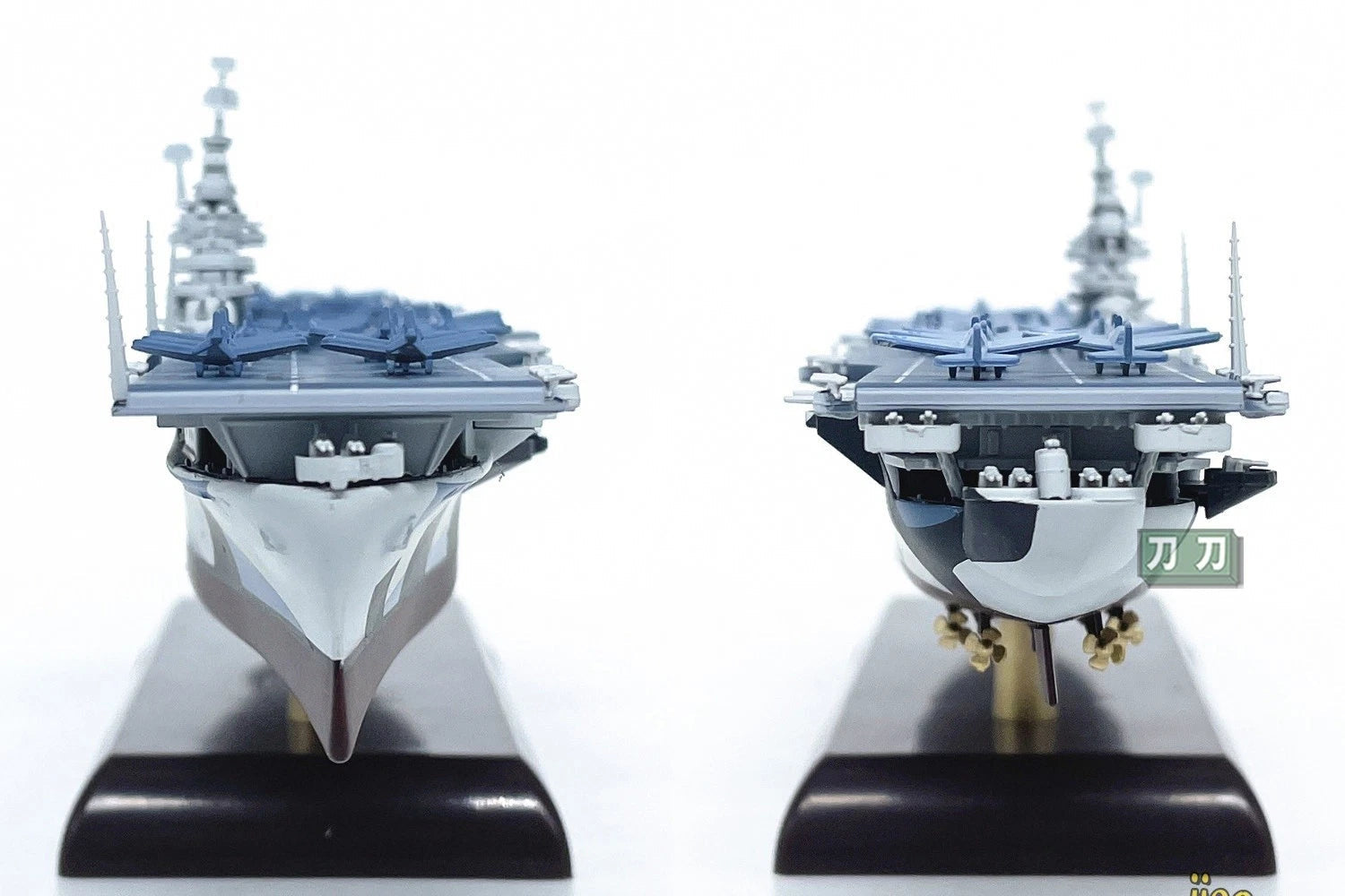 1/1000 WWII US Aircraft Carrier Ticonderoga-class Cruiser CV-14 Model Toy W/base 07FC0E-D4 - KOEEK