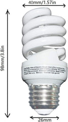 new 13 Watt CFL Light Bulb (60 Watt) Soft White 2 Count (Pack of 1), 07FC0E-D4 - KOEEK
