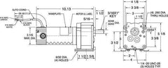 ny Dayton 1Z824 Dc Girmotor,50 Rpm,12V,Tenv