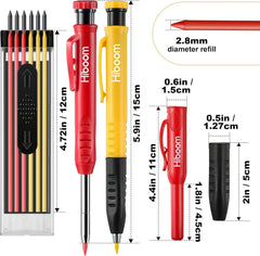 new Hiboom 4 Pack Carpenter Pencils with Sharpener, Mechanical Pencil Colorful HIBOOM - KOEEK