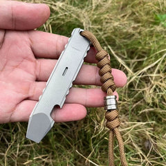 Outdoor EDC Titanium Alloy Pocket Pry Bar Crowbar Opener Wrench Multi Tools 07FC0E-D4 - KOEEK