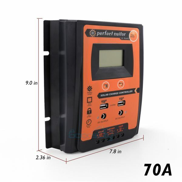 ny 12/24V 60/80/100A MPPT Solar Charge Controller Panel Batteriregulator Dual USB