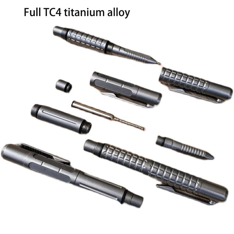 TC4 Titanium Alloy Multi Tools Tactical Signature Office Stationery EDC Pen Gift 07FC0E-D4 - KOEEK