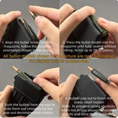 3D Printed Type 95 Magazine + 30pcs Bullet Model Tactical Loading Experience 07FC0E-D4 - KOEEK