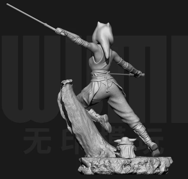 1/24 Resin Female Warrior Space Fighter Unpainted Unassembled 6339 07FC0E-D4 - KOEEK