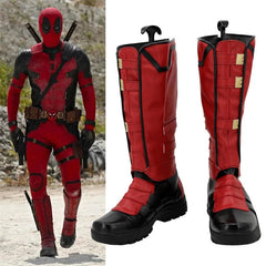 Marvel Wade Wilson Shoes Men Cosplay Deadpool 3 Boots Handmade Costume Props HANDMADE - KOEEK