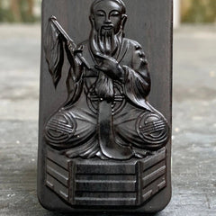 5*3cm Agarwood Taoist Three Pure Ones Pendant Taishang Laojun Necklace Charm 07FC0E-D4 - KOEEK