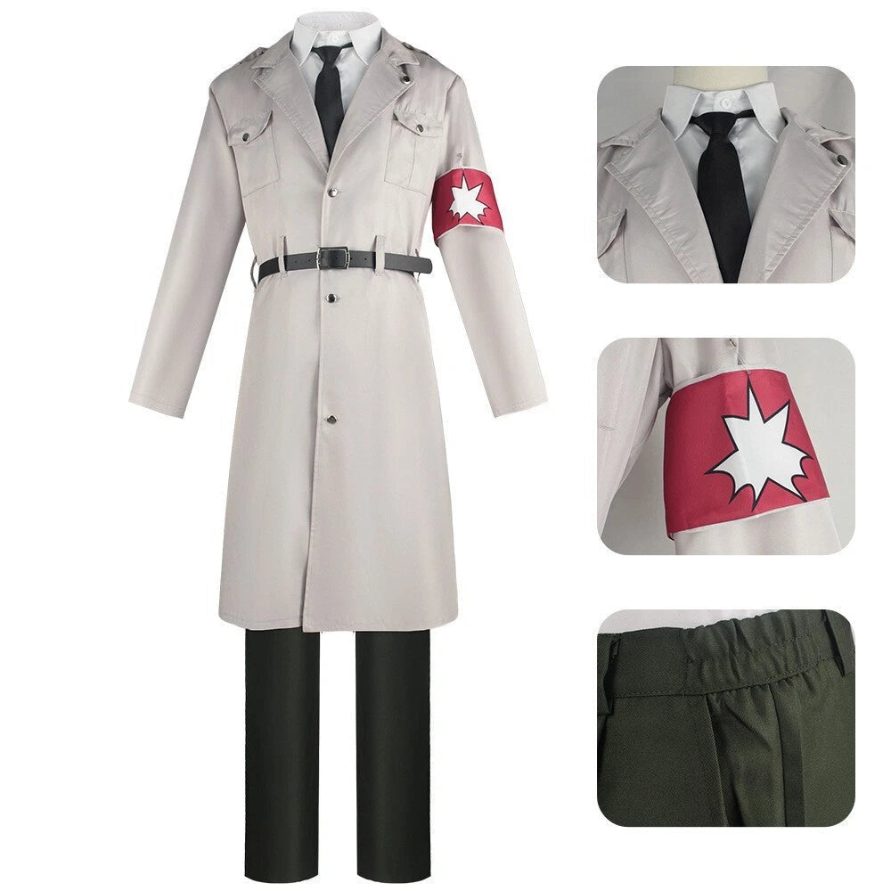 Attack On Titan Reiner Braun Officer Anime Costumes Suit Party Halloween Cosplay 07FC0E-D4 - KOEEK