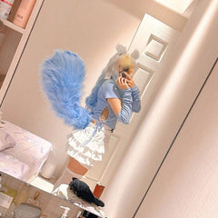Chiikawa Momonga Little Flying Mouse Cosplay Tail Props Costume Accessories 70cm 07FC0E-D4 - KOEEK