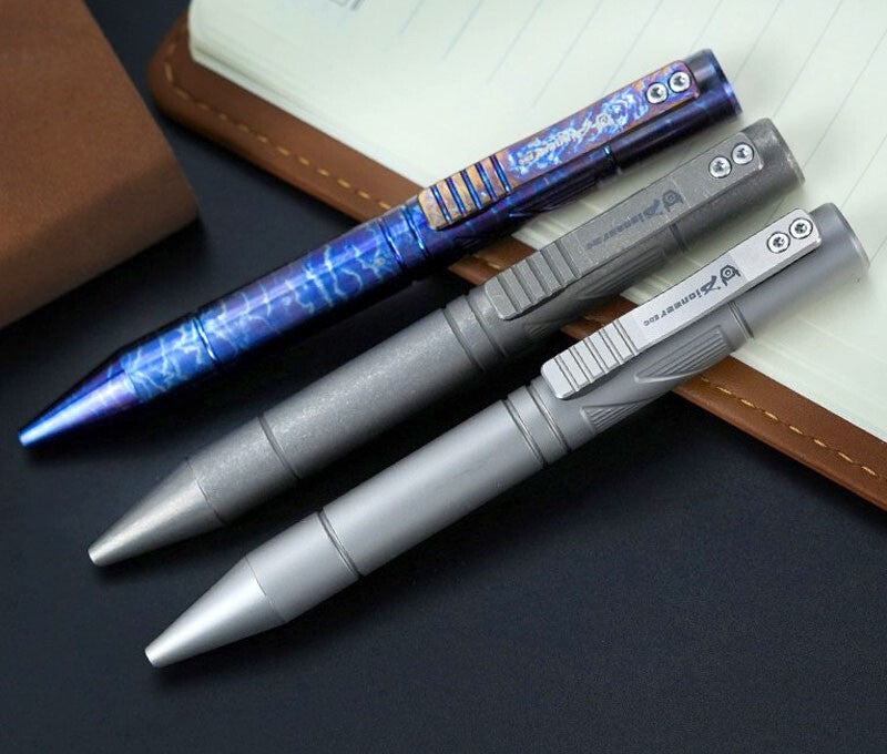 EDC Titanium Practical Ballpoint Pen Working Signature Business Pen G2 Refills 07FC0E-D4 - KOEEK