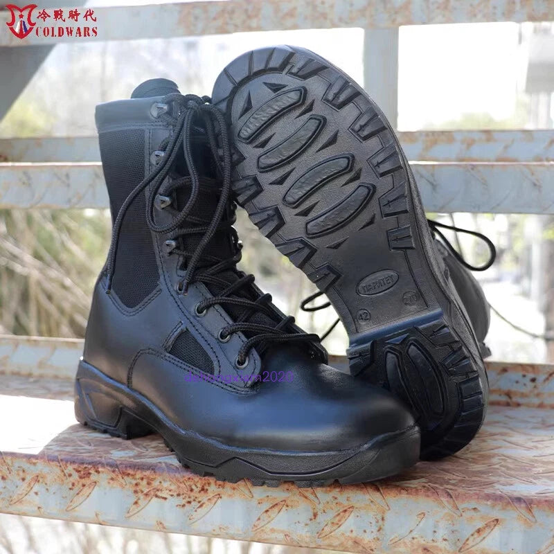 Russian Army   VKBO2.0 Black Combat Boots Leather Tactical Boots Gift 07FC0E-D4 - KOEEK