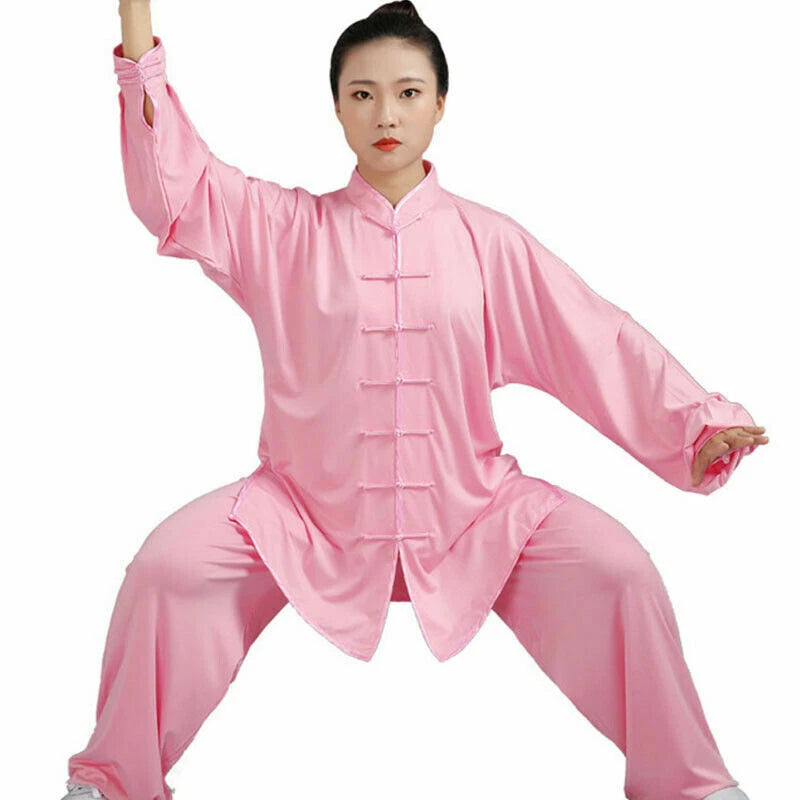 Chinese Tai Chi Kung Fu Uniform Milk Silk Martial Arts Uniform Wushu Taiji Suit 07FC0E-D4 - KOEEK