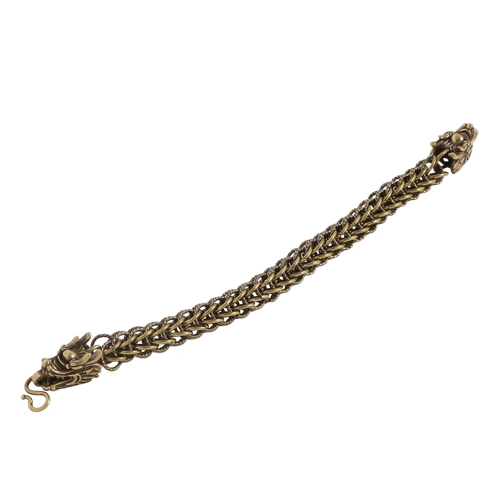 Men Women Metal Bangle Vintage Zodiac Dragon Bracelet Handcrafted Jewelry 07FC0E-D4 - KOEEK