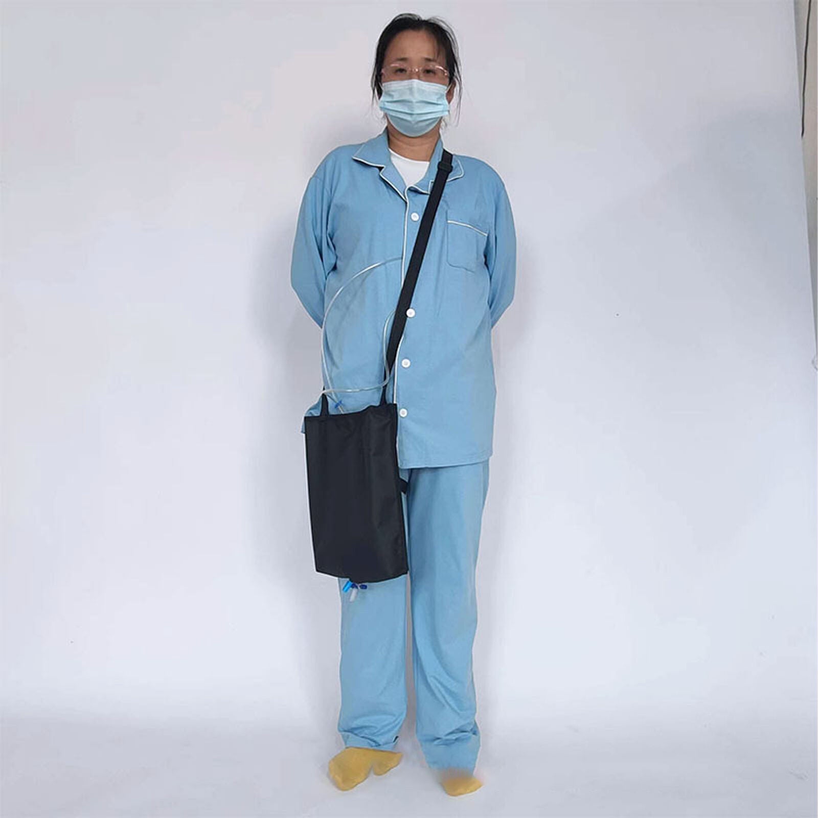 new Urine Drainage Bag Cover Waterproof Adjust Straps 2 Pockets Catheter Leg Bag ABE koeek - KOEEK