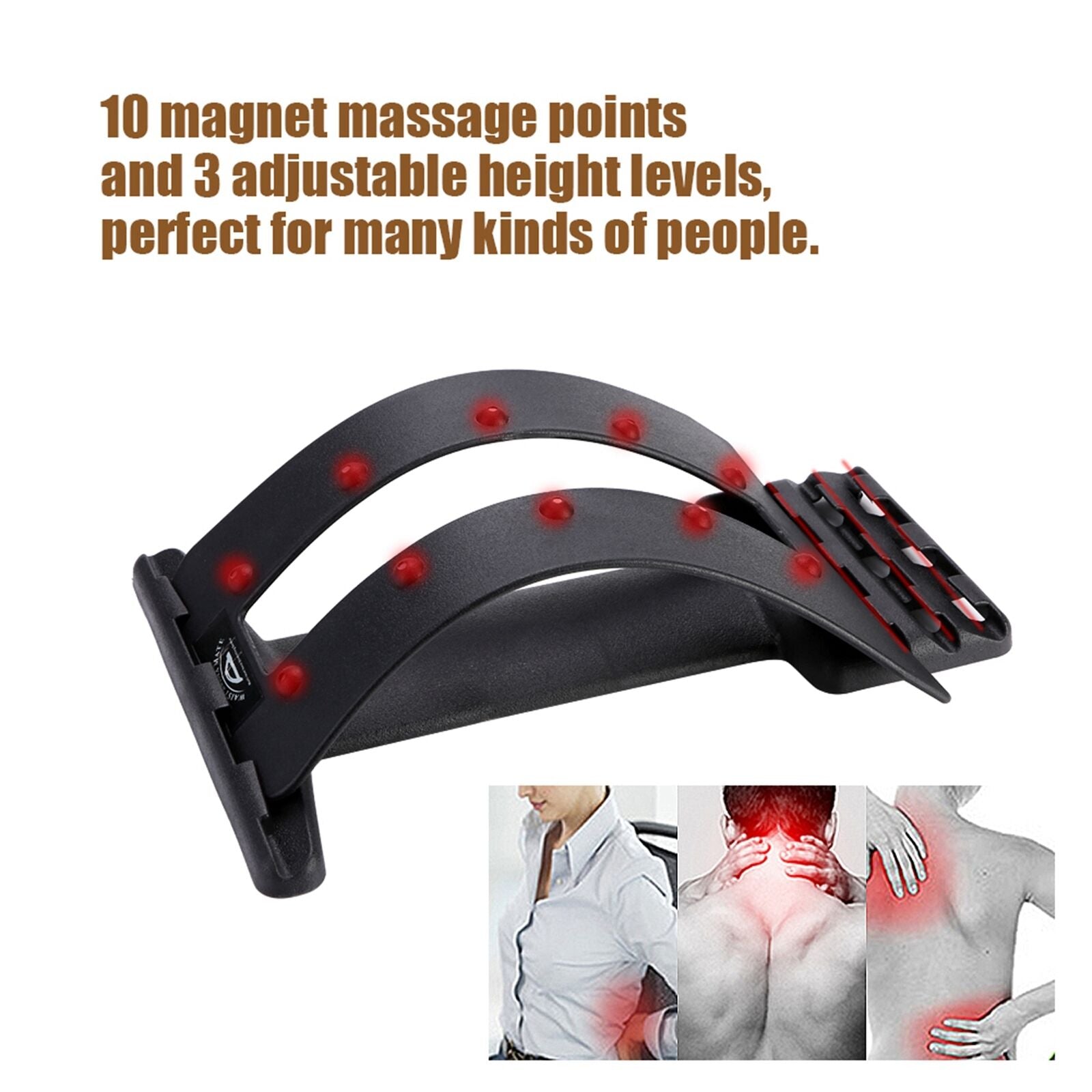 new Multi Level Magnet Back Er Lumbar Stretcher Back Spine Massage Waist Relax HGF koeek - KOEEK