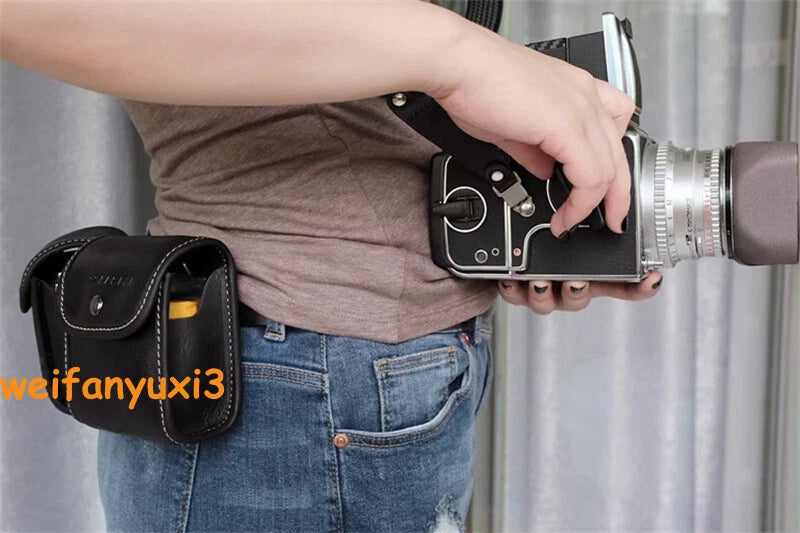 Leather Camera case Protector Bag For Hasselblad Film Back Waist Bag 9*9.5*5cm 07FC0E-D4 - KOEEK