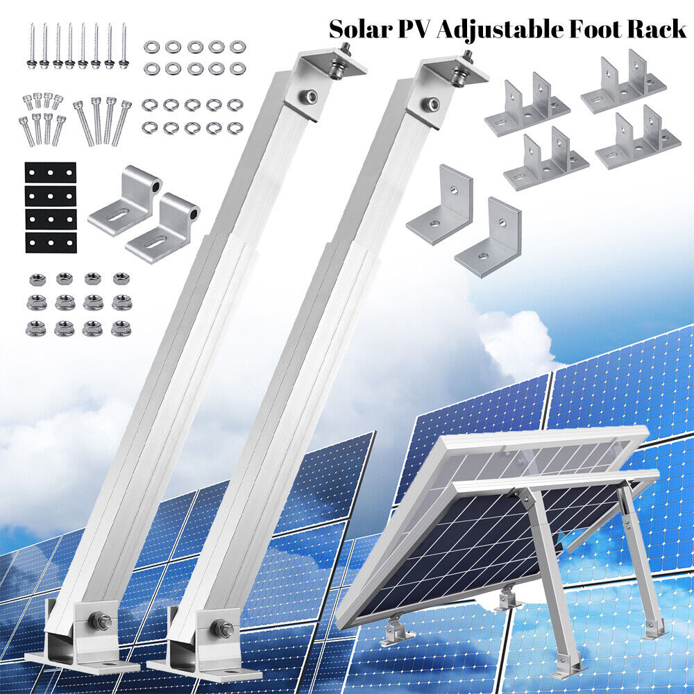 ny 1-4 Par Solar Panel Monteringsbraketter Justerbar vinkel Panel Tilt Mount Bracket