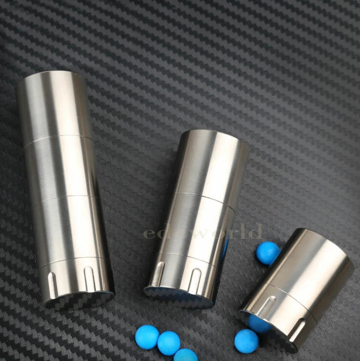 Titanium CNC Waterproof Box Storage Pill Case Sealed Medicine Bottle Container 07FC0E-D4 - KOEEK