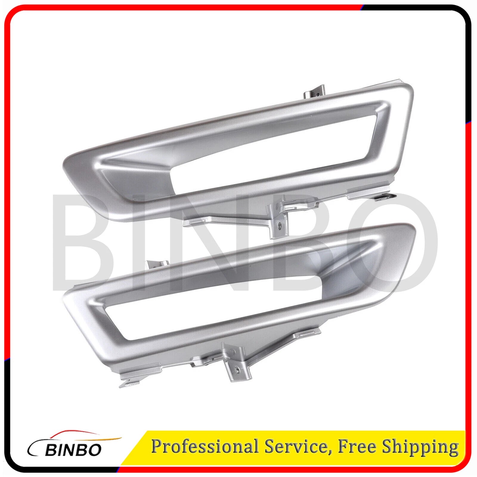 1 Pair Front Fog Lamp Silver Trim Bezel For Land Rover Discovery Sport 2015-19 07FC0E-D4 - KOEEK