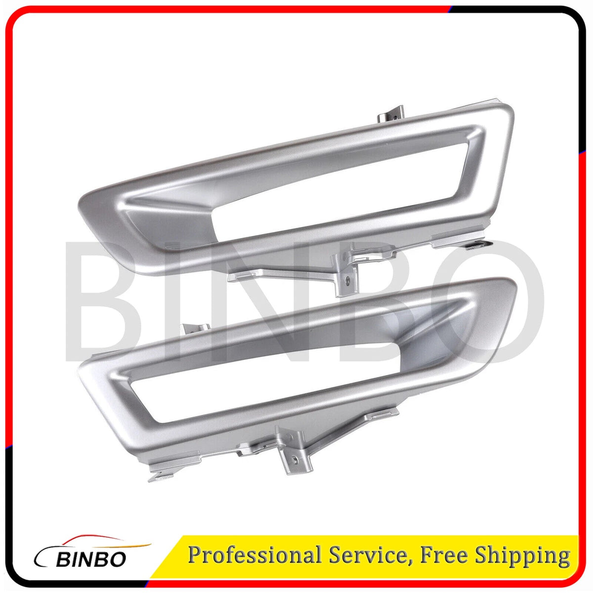 1 Pair Front Fog Lamp Silver Trim Bezel For Land Rover Discovery Sport 2015-19 07FC0E-D4 - KOEEK
