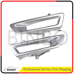1 Pair Front Fog Lamp Silver Trim Bezel For Land Rover Discovery Sport 2015-19 07FC0E-D4 - KOEEK