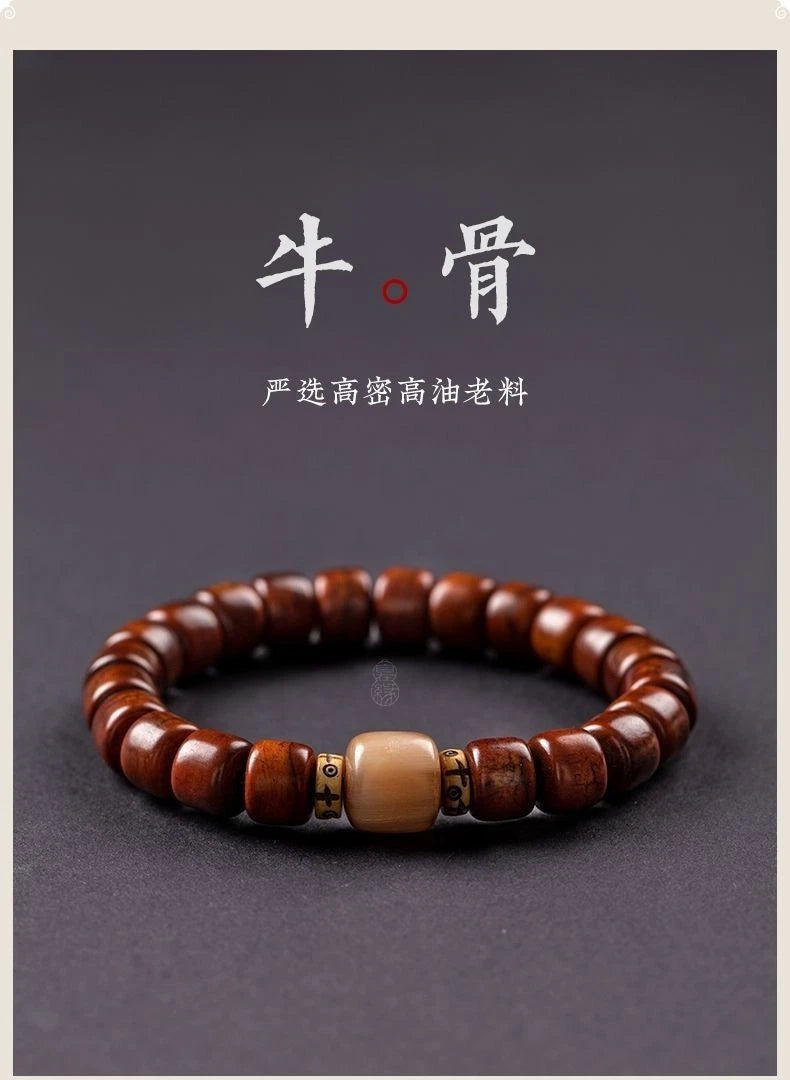 Tibetan Beads Bracelet Men Buddhist Tibetan Prayer Beads Handmade Jewelry 07FC0E-D4 - KOEEK