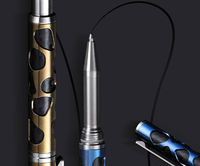 EDC Titanium Practical Ballpoint Pen Office Signature Pocket Pen Metal G2 Refill 07FC0E-D4 - KOEEK