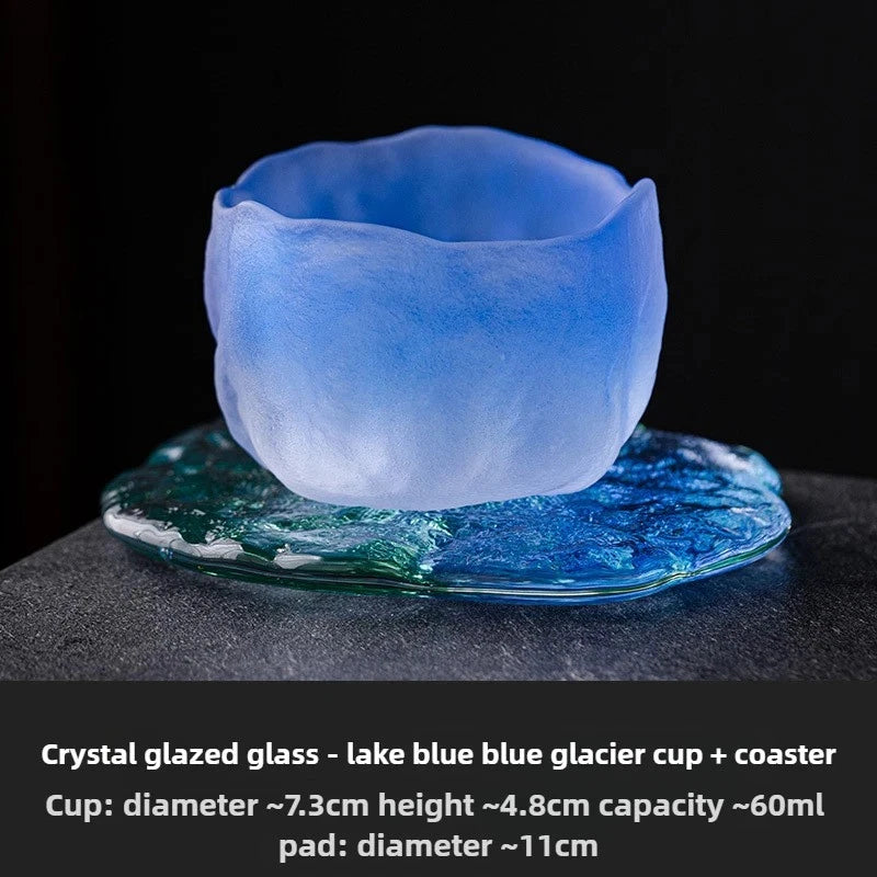 60ml Exquisitely Glacier Teacup Sake Cup Glazed Cup Tea-tasting Cup Teaware 07FC0E-D4 - KOEEK