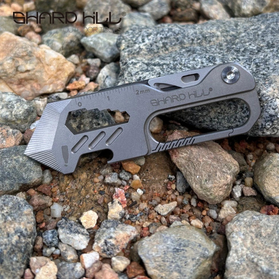 Ation Titanium alloy EDC Multi Tool with Carabiner for Outdoor Rescue 07FC0E-D4 - KOEEK