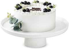 13 Inch Cake Stand, Ceramic Cake Stands for Party, Elegant Wedding Cake Plate 07FC0E-D4 - KOEEK
