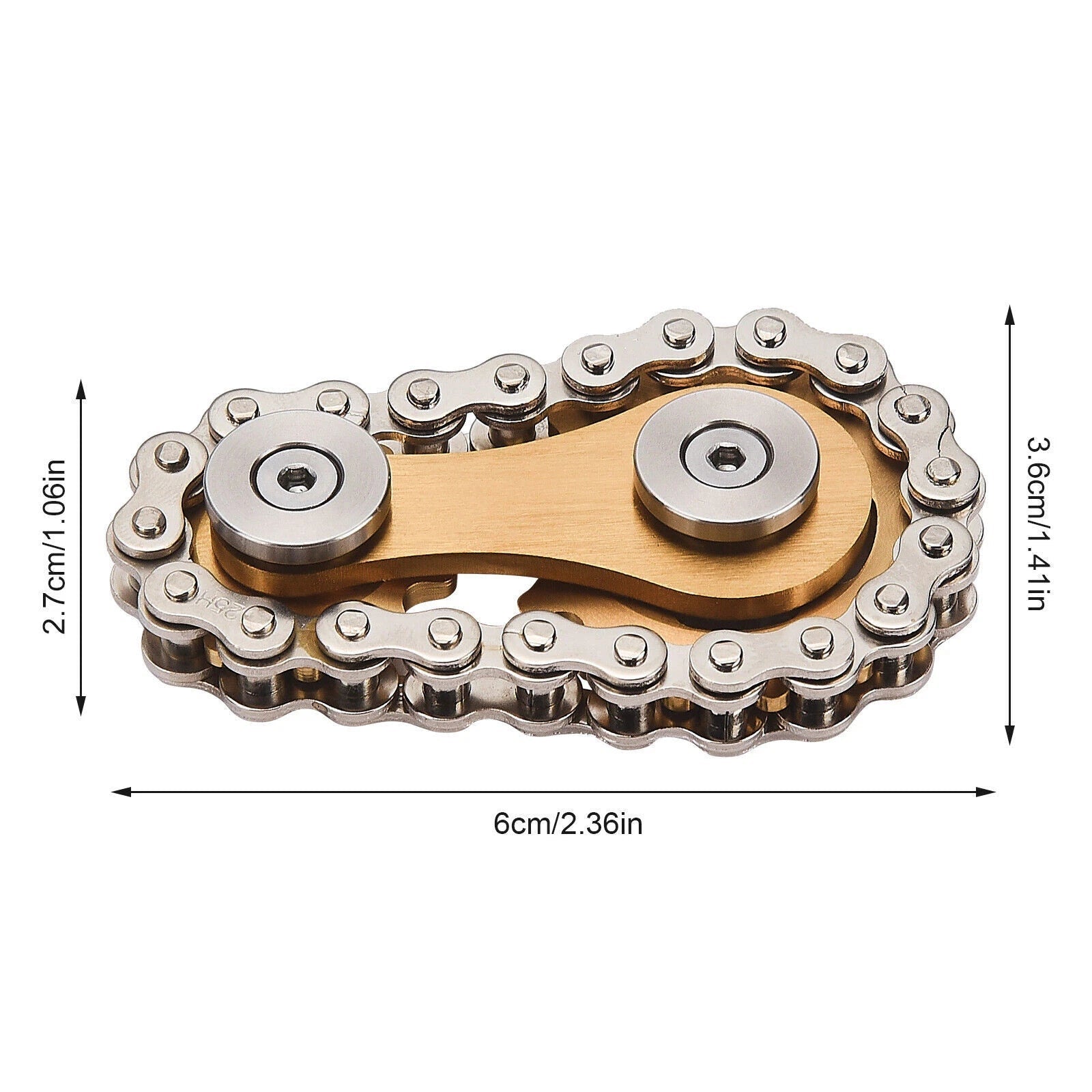 Bike Chain Gear Fidget Spinner Gyro Stainless Steel Sprocket Decompress EDC Toys 07FC0E-D4 - KOEEK