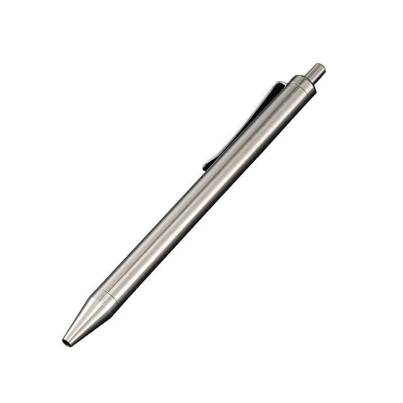 Titanium Alloy Push Button Ballpoint Mechanical Business Stationery Pen Tactical 07FC0E-D4 - KOEEK