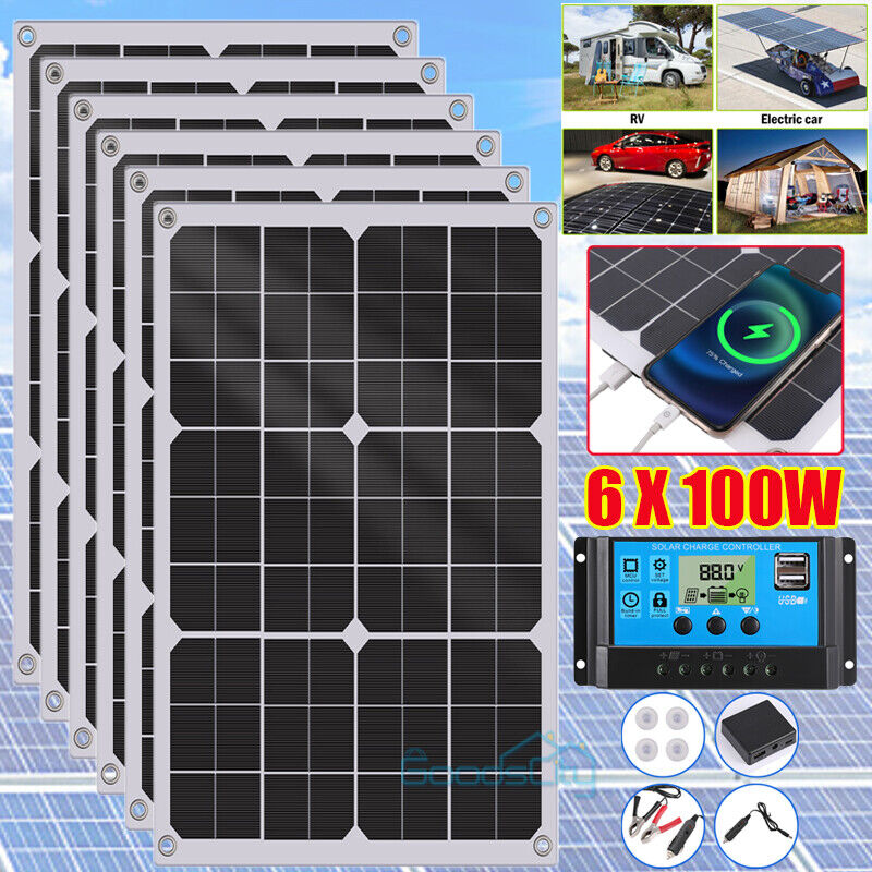 ny 100W 400W 800W 1000W Watt 12v Monokrystallinsk solcellepanel 12BB celle for hjemmebobil