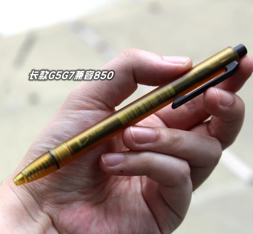 EDC PEI Titanium Alloy Pocket Ballpoint Pen Signature Writing Student Office Pen 07FC0E-D4 - KOEEK