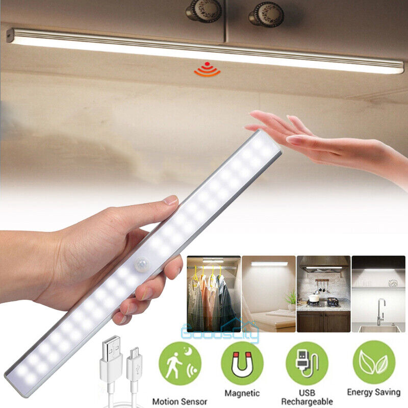 ny 60 LED Luz Magnetica Lampara Con Sensor de Movimiento Luces for Gabinete Casa