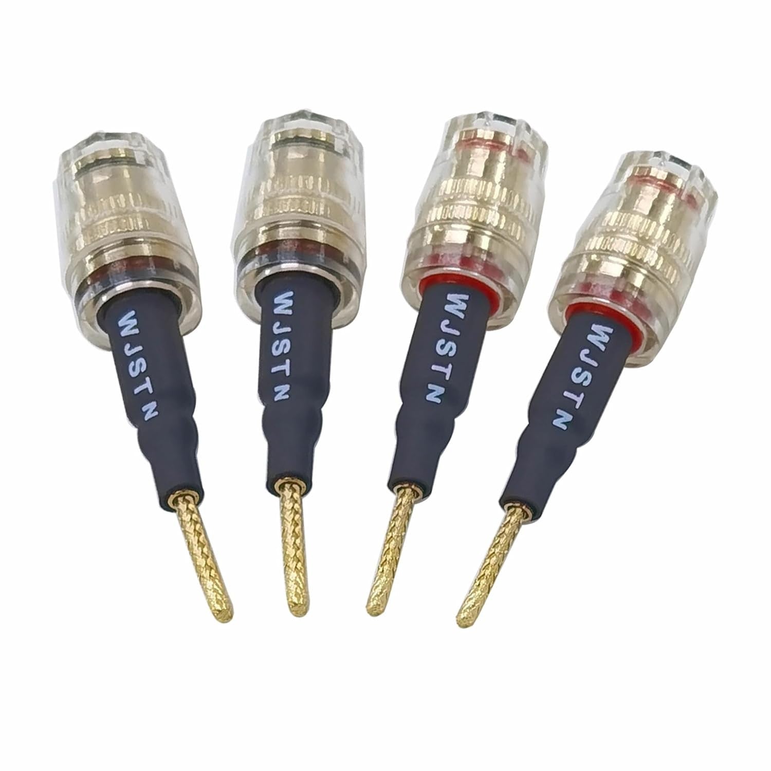 new Suanqi Flex Pin Banana Plugs to 4mm Female Jack Speaker Audio Adapter... 07FC0E-D4 - KOEEK