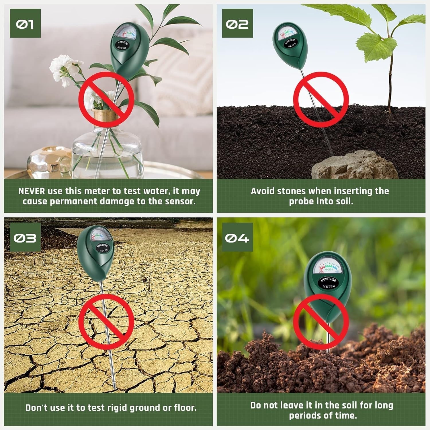 new Plant Moisture Meter, Water Soil Meter for Green+Green 07FC0E-D4 - KOEEK