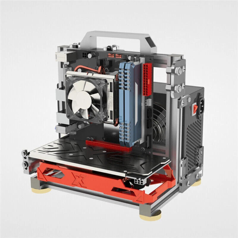 Open Frame ITX PC Case Steel Aluminum Computer Mini Cooling Case SFX Stock! 07FC0E-D4 - KOEEK