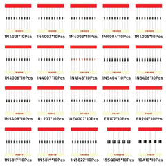 new 20Values Diodes Kit 1N4001 1N4002 1N4003 1N4004 1N4005 1N4006 1N4007 1N4148... 07FC0E-D4 - KOEEK