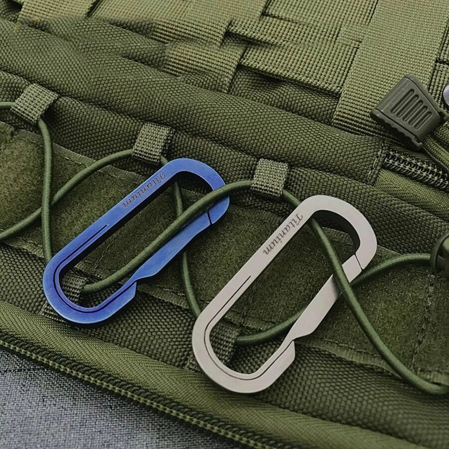 Titanium Alloy Multi EDC Keychain Carabiner Key Chain Backpack Hanging Buckle 07FC0E-D4 - KOEEK
