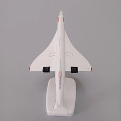 20cm British Airways Concorde Diecast Metal Plane Model with Wheels Display 07FC0E-D4 - KOEEK