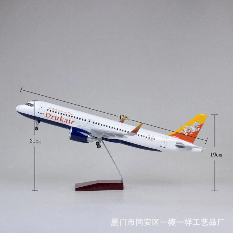 1/80 Bhutan Airlines A320neo passenger Plane B747 47cm Airplane Display Toy 07FC0E-D4 - KOEEK
