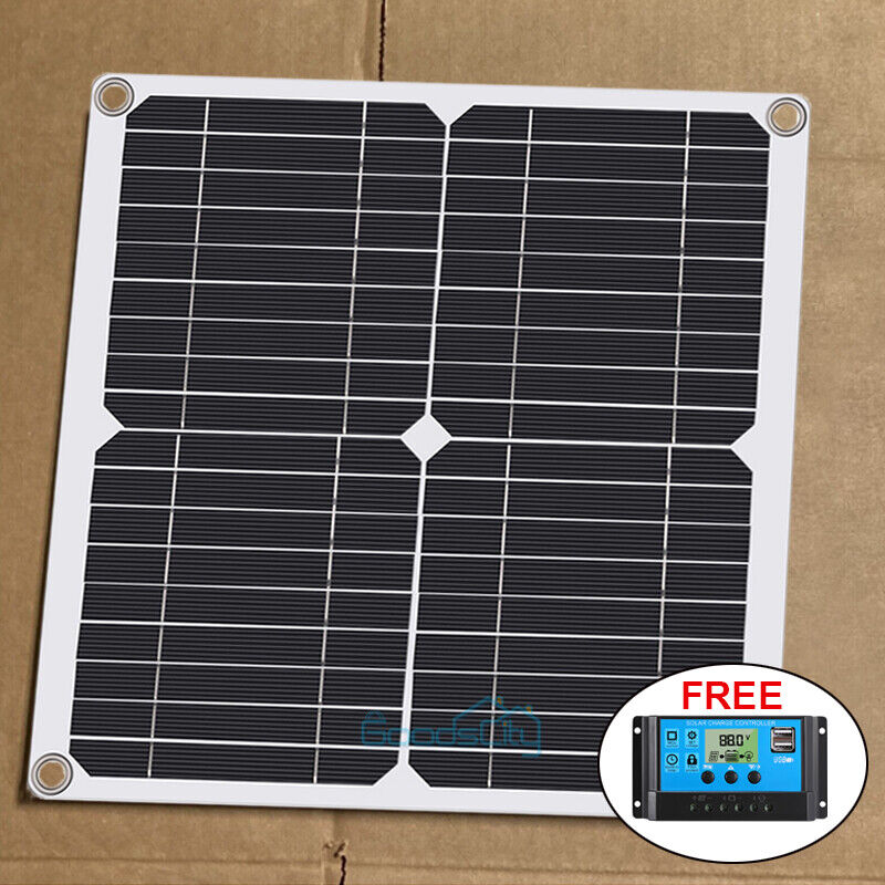 ny 200W Watt Mono Solcellepanel 12V Lading Off-Grid Batteristrøm RV Home Boat Camp