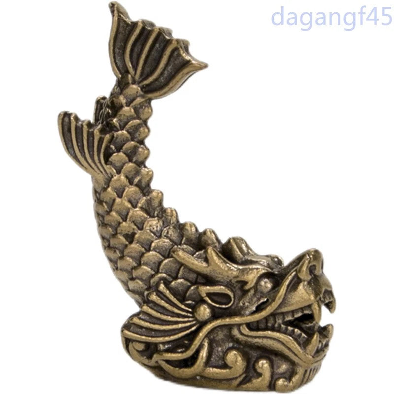 1Pc Retro Brass Dragon Nine Son Tail Tea Set Ornament Tea Pet Decoration 07FC0E-D4 - KOEEK
