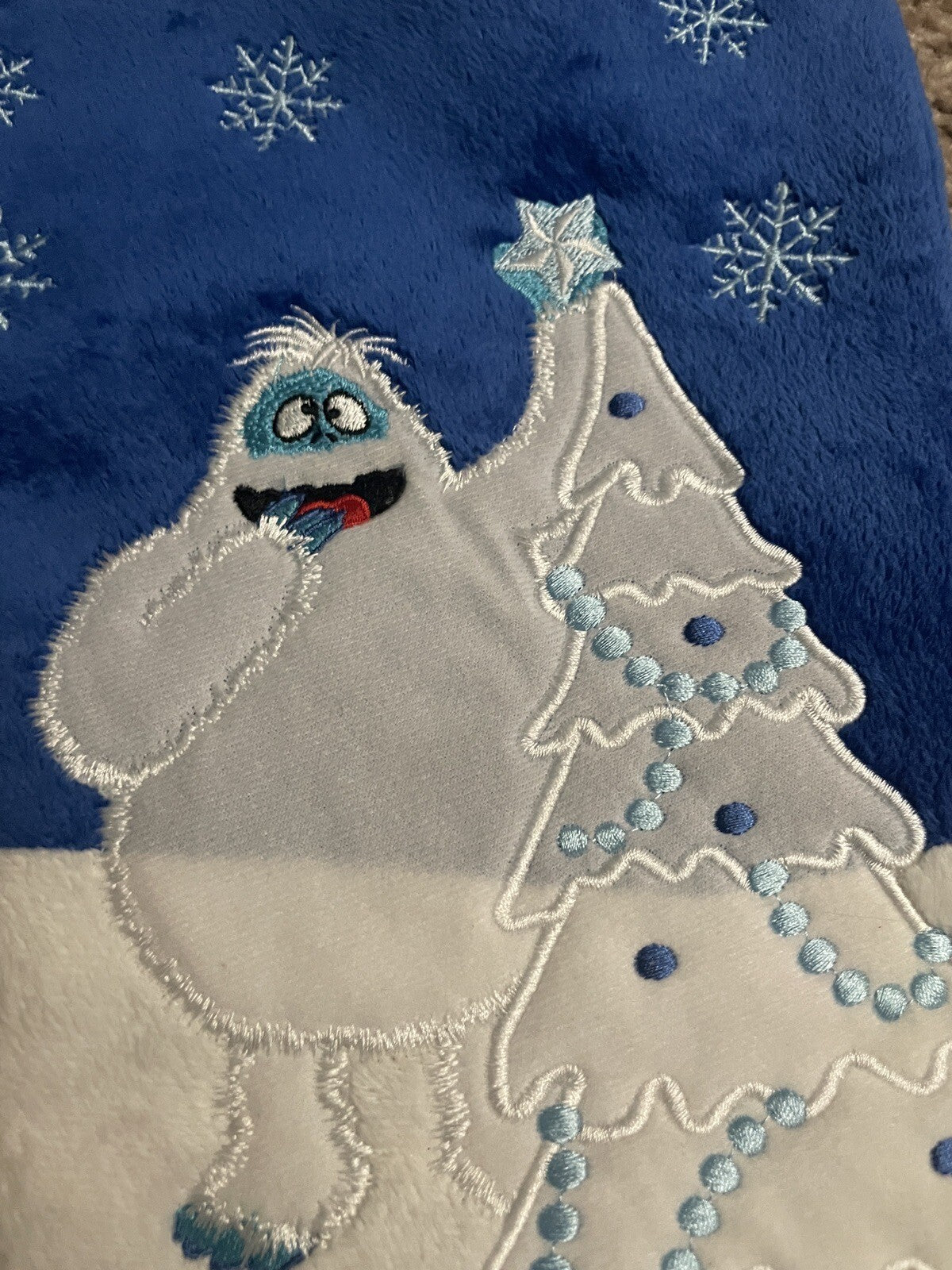 Abominable Snowman Rudolph Red-Nosed Reindeer 21" Gemmy Christmas Stocking READ GEMMY - KOEEK