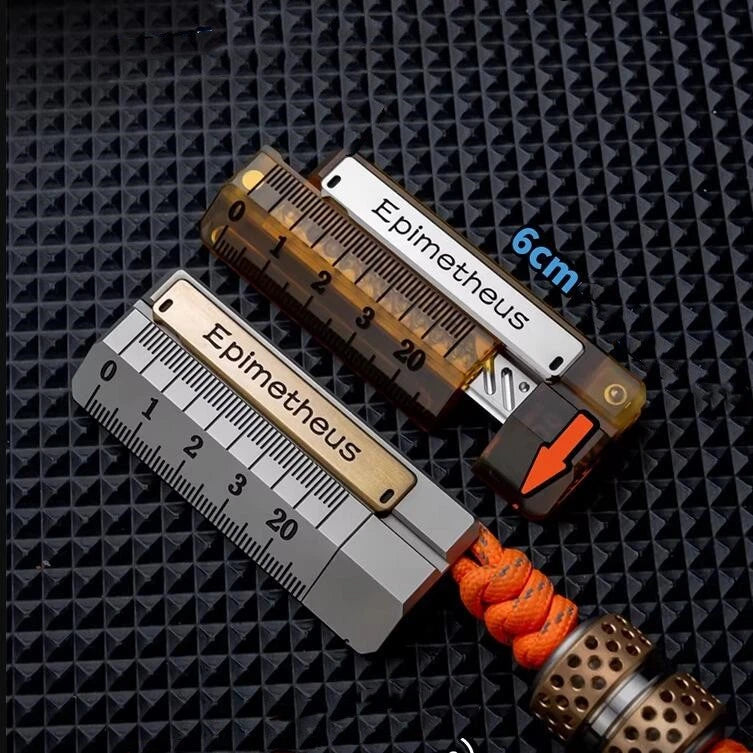 EDC Fun Stress Tools Titanium Push Slider Brass Mechanical Ruler Fidget Ring Toy 07FC0E-D4 - KOEEK