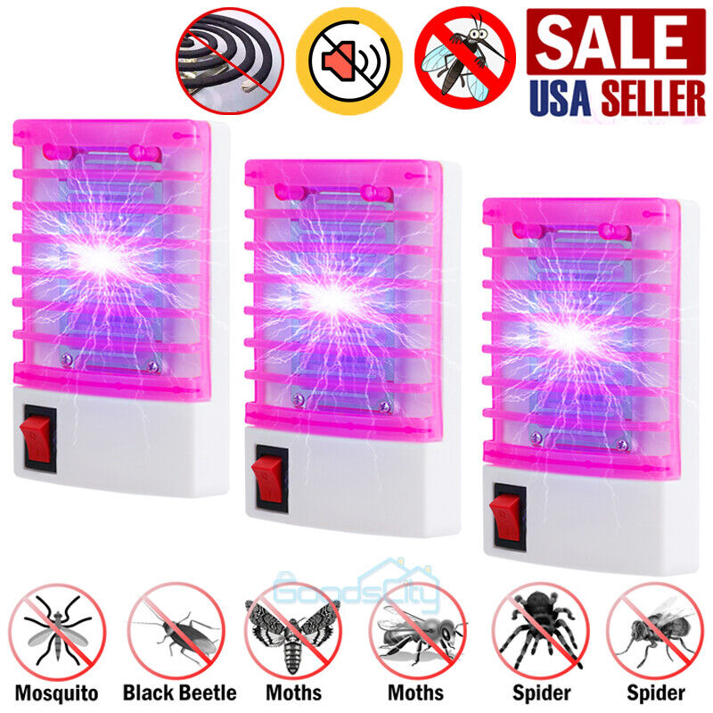 ny 3X Elektrisk Mosquito Fly Bug Insekt Zapper Killer Trap Lamp Stinger Skadedyrkontroll