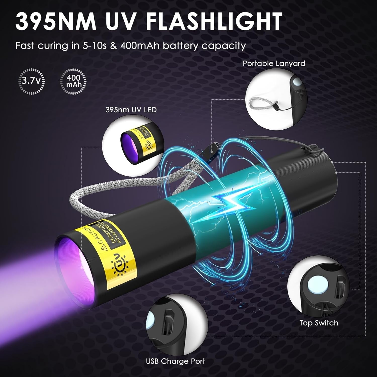 new UV Resin Kit with Light, 50g Rechargeable 395NM 50g, Black 07FC0E-D4 - KOEEK