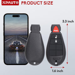 new NPAUTO 2Pcs Key Fob Fobik Remote Replacement for 2008-2020 Dodge Grand black NPAUTO - KOEEK